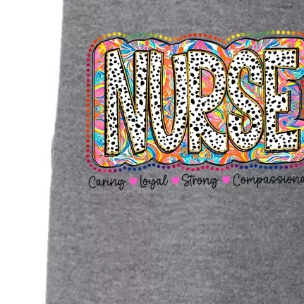 Nurse Caring Loyal Strong Compassionate Doggie 3-End Fleece Hoodie