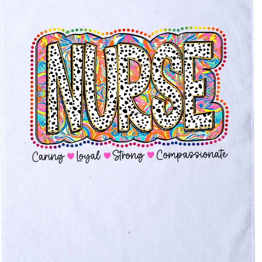 Nurse Caring Loyal Strong Compassionate Platinum Collection Golf Towel