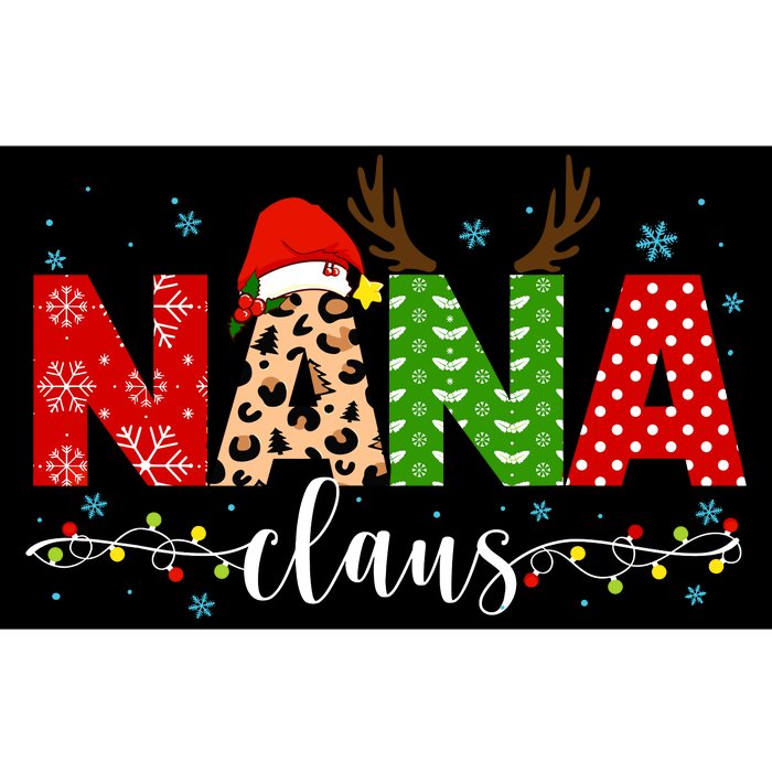 Nana Claus Leopard Print Christmas For Mother Women Bumper Sticker