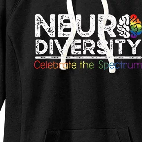 Neurodiversity Celebrate Mental Health ADHD Autism Awareness Women's Fleece Hoodie