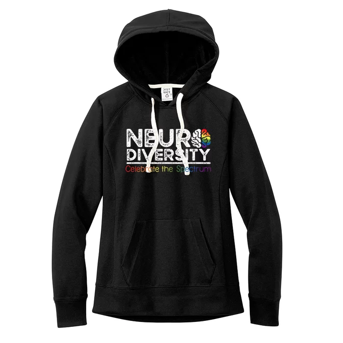 Neurodiversity Celebrate Mental Health ADHD Autism Awareness Women's Fleece Hoodie