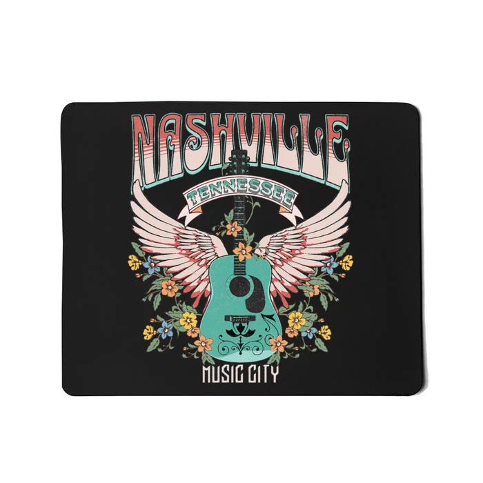 Nashville Country Music City Trip Retro Nash Bash Bach Mousepad