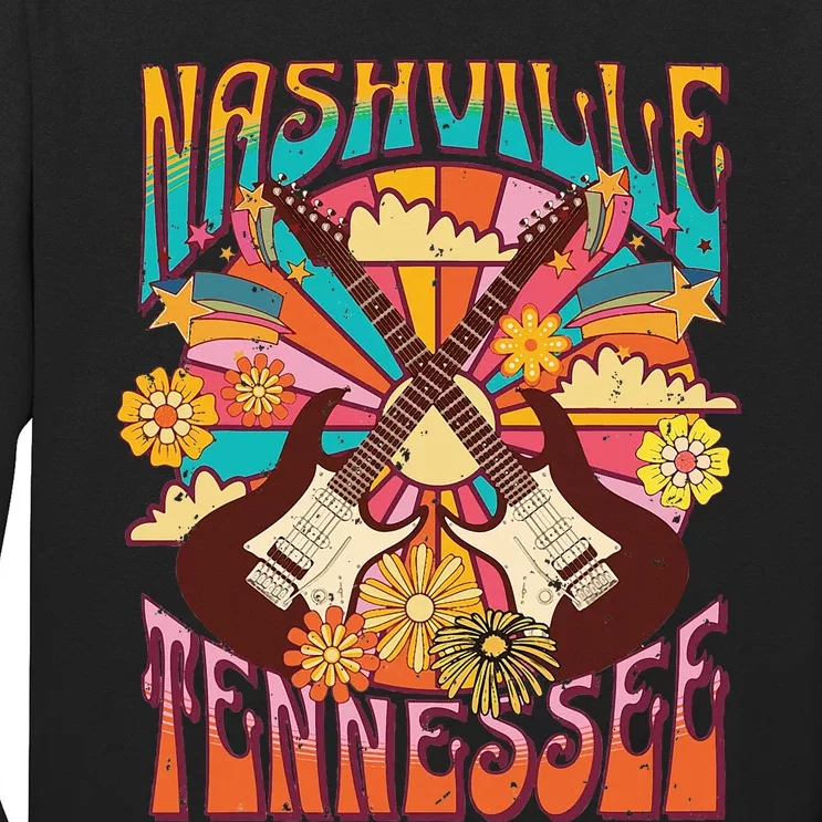 Nashville Country Music City Trip Retro Nash Bash Bach Long Sleeve Shirt