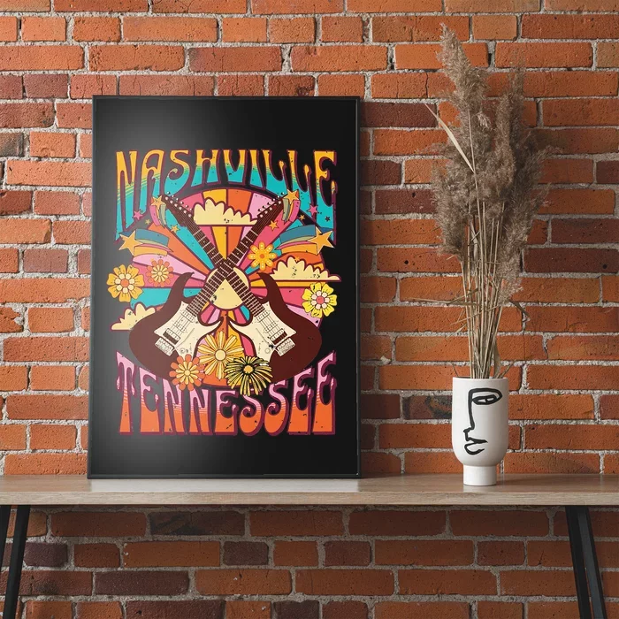 Nashville Country Music City Trip Retro Nash Bash Bach Poster