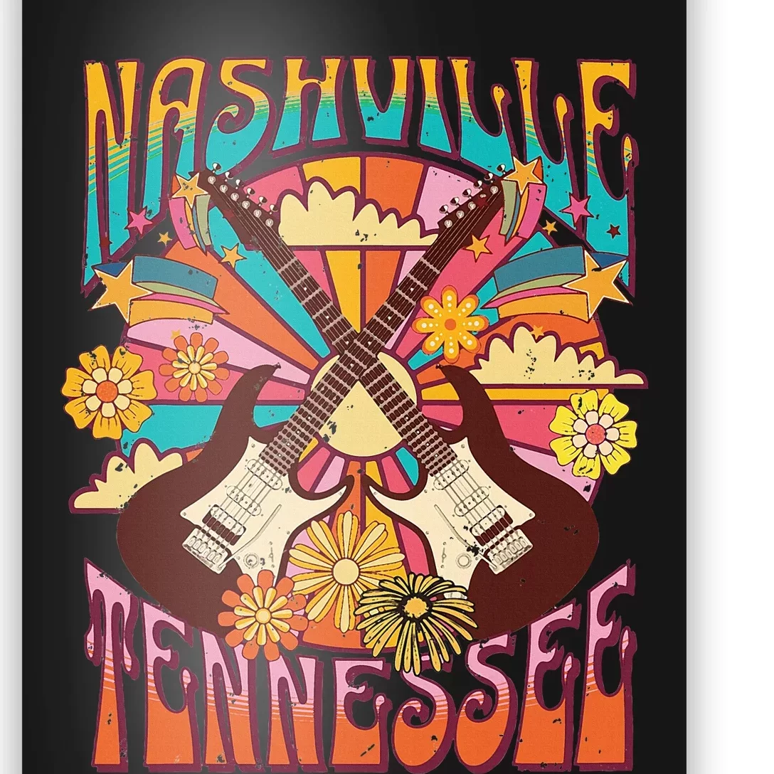 Nashville Country Music City Trip Retro Nash Bash Bach Poster