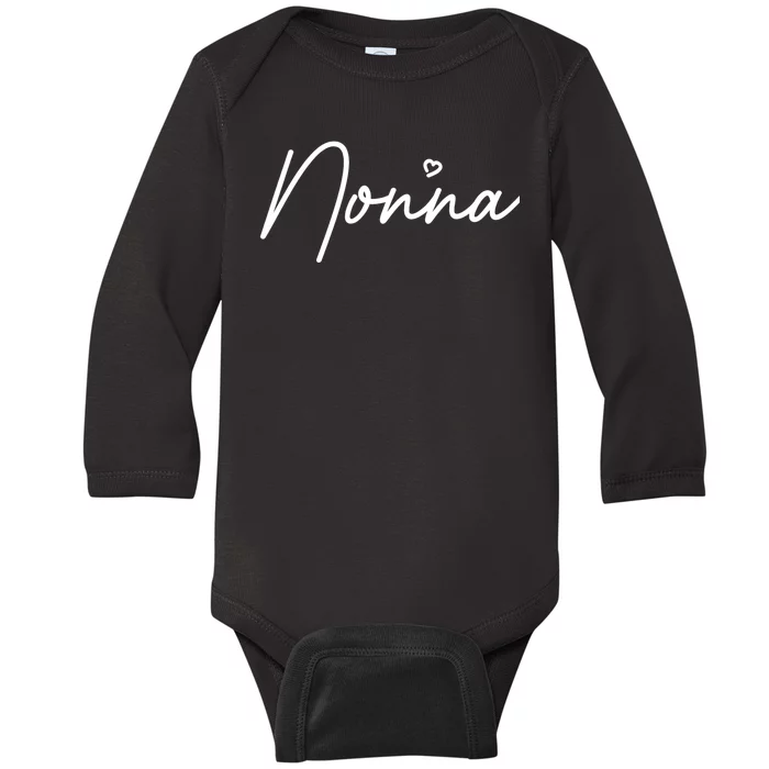 Nonna Cute MotherS Day Gift In Italian Grandma Baby Long Sleeve Bodysuit