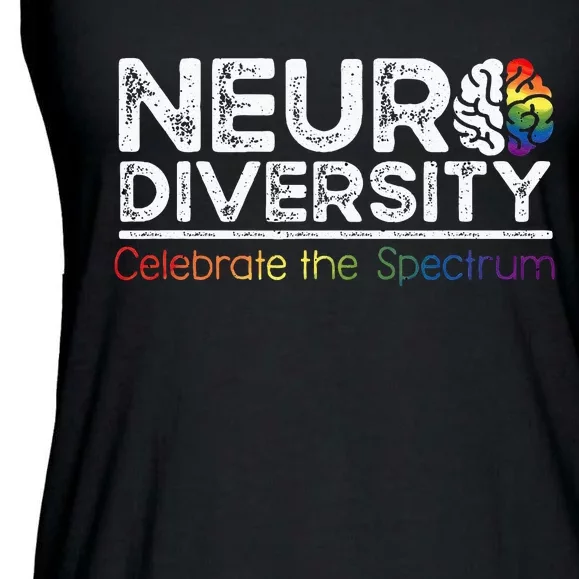 Neurodiversity Celebrate Mental Health ADHD Autism Awareness Ladies Essential Flowy Tank