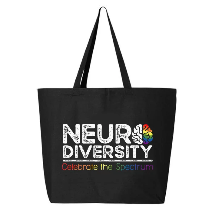 Neurodiversity Celebrate Mental Health ADHD Autism Awareness 25L Jumbo Tote