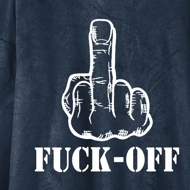 Newst Creative Middle Finger Despise Fuckoff Hooded Wearable Blanket