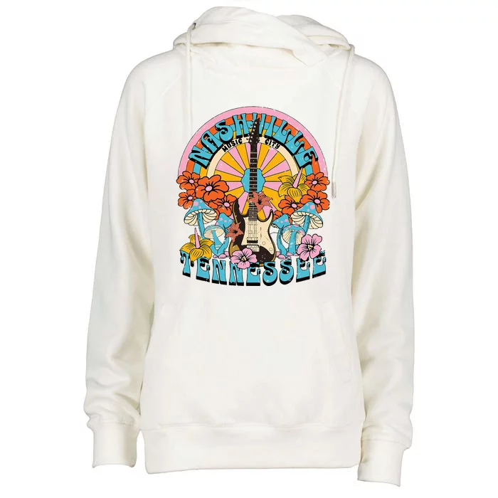 Nashville Country Music City Trip Retro Nash Bash Bach Womens Funnel Neck Pullover Hood