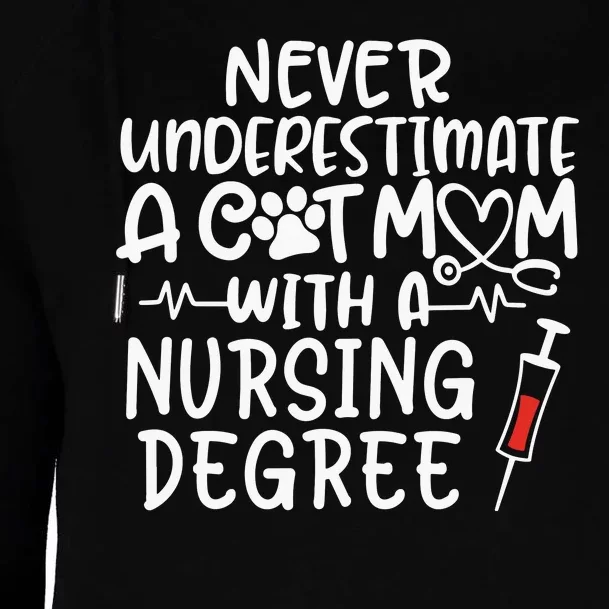 Nurse Cat Mom Nurse Life Cats And Nursing Gift Womens Funnel Neck Pullover Hood