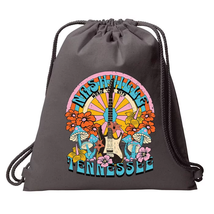 Nashville Country Music City Trip Retro Nash Bash Bach Drawstring Bag