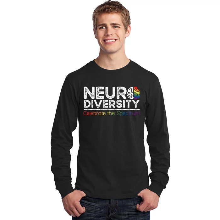 Neurodiversity Celebrate Mental Health ADHD Autism Awareness Long Sleeve Shirt