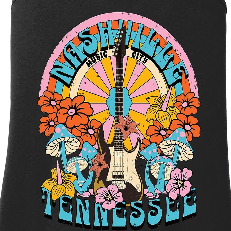 Nashville Country Music City  Trip Retro Nash Bash Bach Ladies Essential Tank