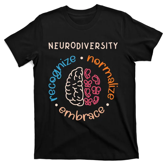 Neurodiversity Celebrate Mental Health ADHD Autism Awareness T-Shirt