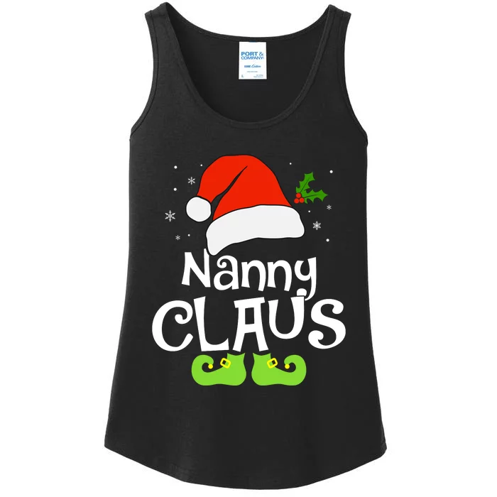 Nanny Claus Matching Family Christmas 2022 Costume Santa Ladies Essential Tank