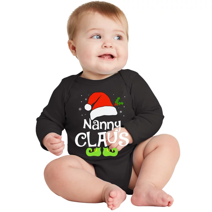 Nanny Claus Matching Family Christmas 2022 Costume Santa Baby Long Sleeve Bodysuit