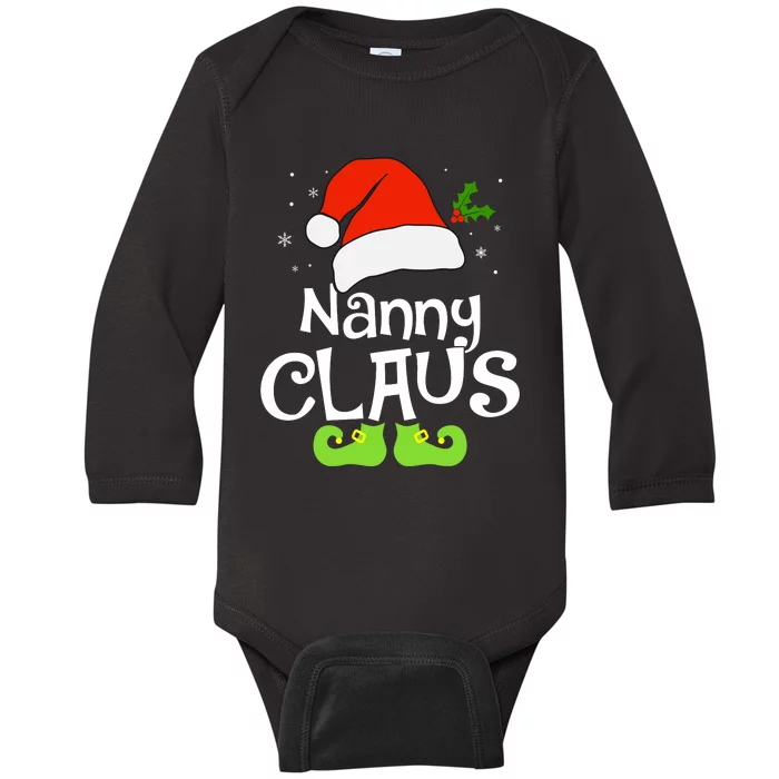 Nanny Claus Matching Family Christmas 2022 Costume Santa Baby Long Sleeve Bodysuit