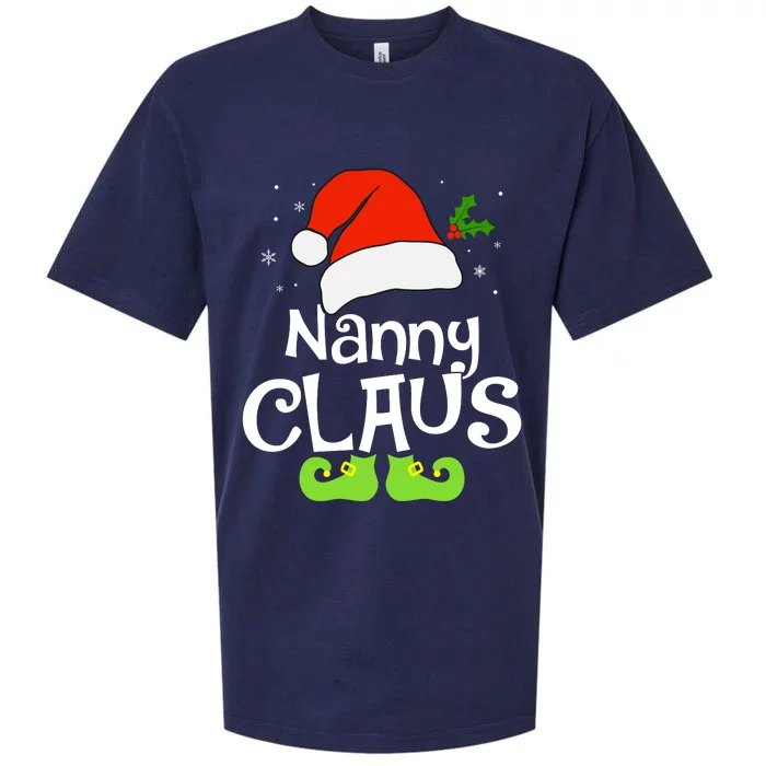 Nanny Claus Matching Family Christmas 2022 Costume Santa Sueded Cloud Jersey T-Shirt