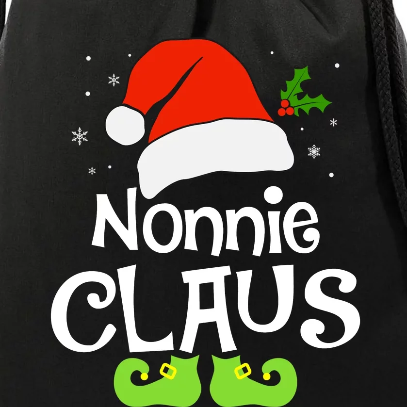 Nonnie Claus Matching Family Christmas 2022 Costume Santa Drawstring Bag