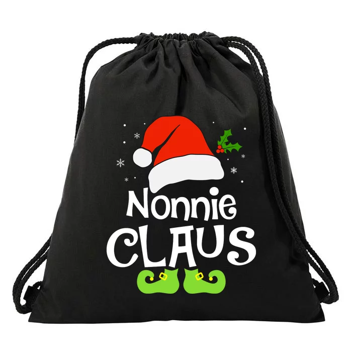 Nonnie Claus Matching Family Christmas 2022 Costume Santa Drawstring Bag