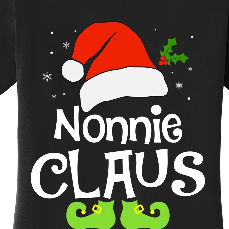 Nonnie Claus Matching Family Christmas 2022 Costume Santa Women's T-Shirt