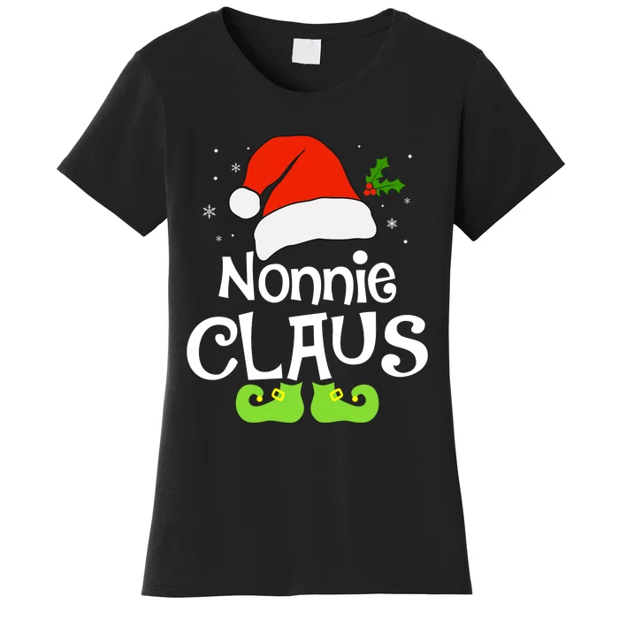 Nonnie Claus Matching Family Christmas 2022 Costume Santa Women's T-Shirt