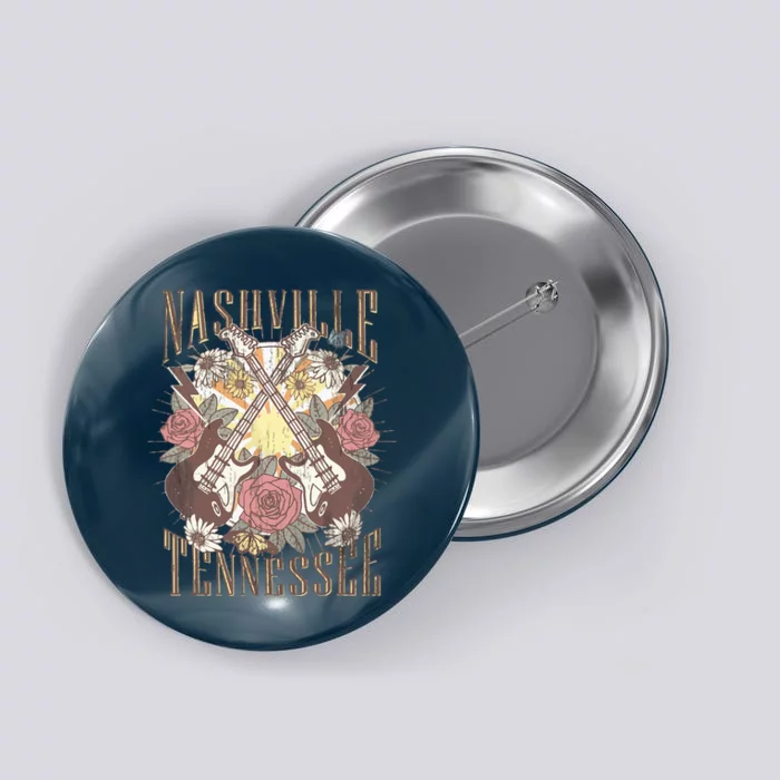 Nashville Country Music City Retro Nash Bash Bach Button