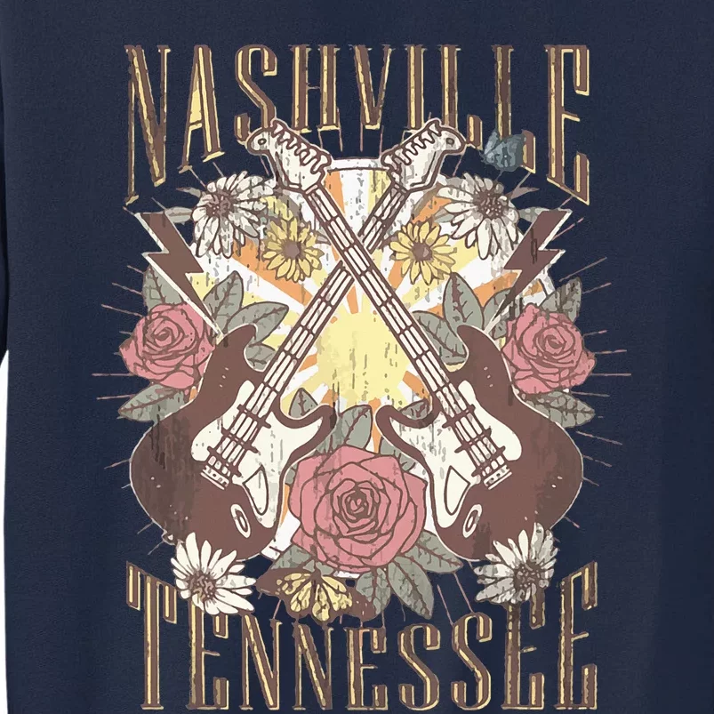 Nashville Country Music City Retro Nash Bash Bach Tall Sweatshirt