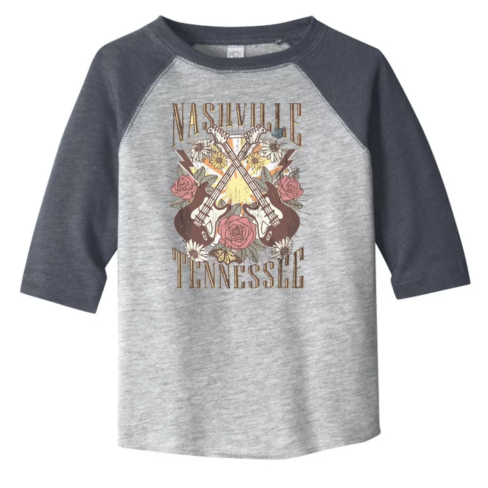 Nashville Country Music City Retro Nash Bash Bach Toddler Fine Jersey T-Shirt