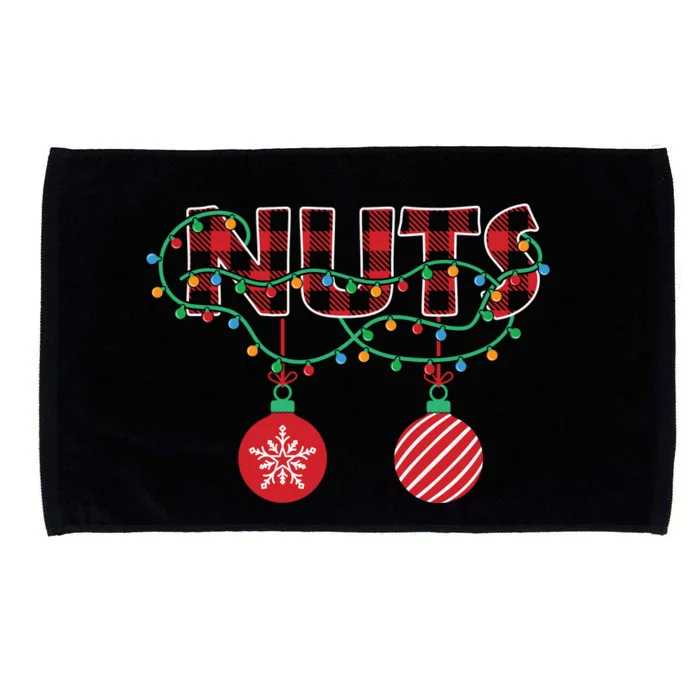 Nuts Christmas Matching Couple Chestnuts Gift Xmas Holiday Microfiber Hand Towel