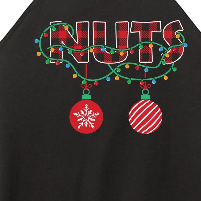 Nuts Christmas Matching Couple Chestnuts Gift Xmas Holiday Women’s Perfect Tri Rocker Tank