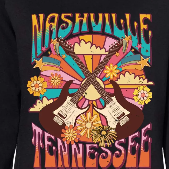 Nashville Country Music City Trip Retro Nash Bash Bach Gift Womens California Wash Sweatshirt