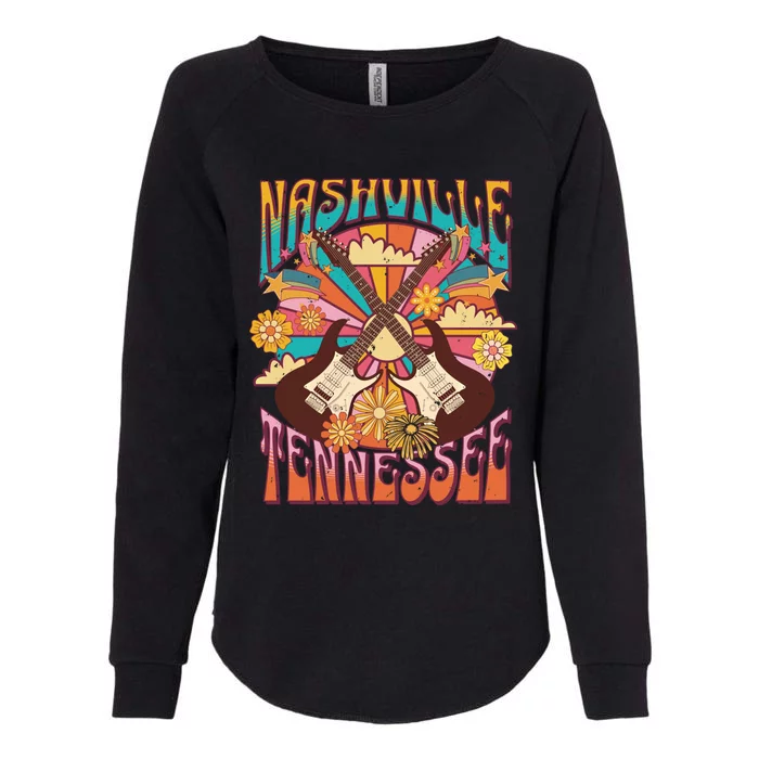 Nashville Country Music City Trip Retro Nash Bash Bach Gift Womens California Wash Sweatshirt