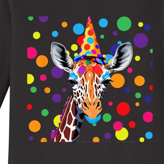 NFT Creator Merch Giraffe Party Bubbles!! Tokenomics Baby Long Sleeve Bodysuit