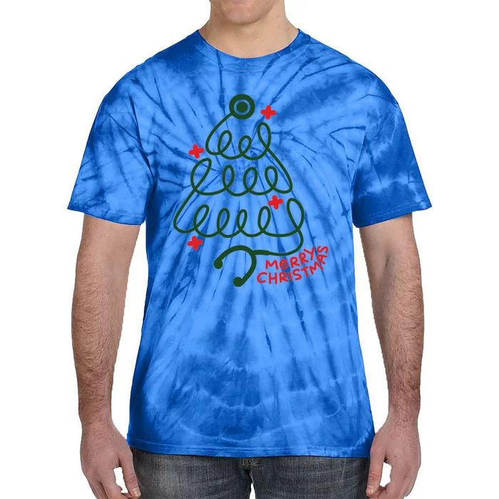 Nurse Christmas Medical Xmas Med Students Gift Tie-Dye T-Shirt