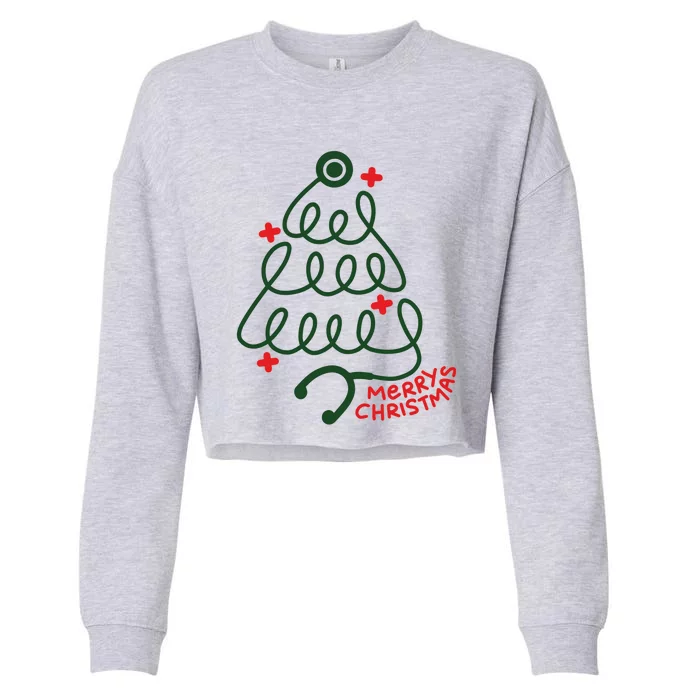 Nurse Christmas Medical Xmas Med Students Gift Cropped Pullover Crew