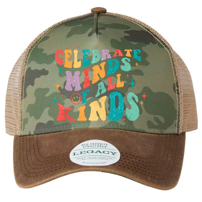 Neurodivergent Celebrate Minds Of All Kinds Autism Legacy Tie Dye Trucker Hat