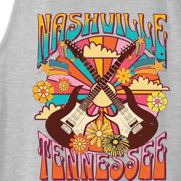 Nashville Country Music City Trip Retro Nash Bash Bach Ladies Tri-Blend Wicking Tank