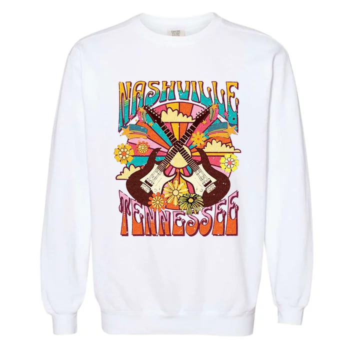 Nashville Country Music City Girls Trip Retro Nash Bash Bach Garment-Dyed Sweatshirt