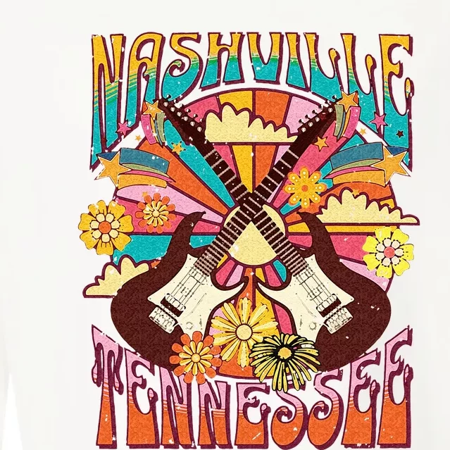 Nashville Country Music City Girls Trip Retro Nash Bash Bach Cropped Pullover Crew