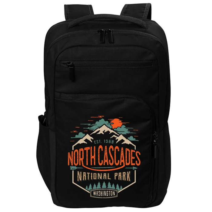 North Cascades National Park Vintage Look Impact Tech Backpack