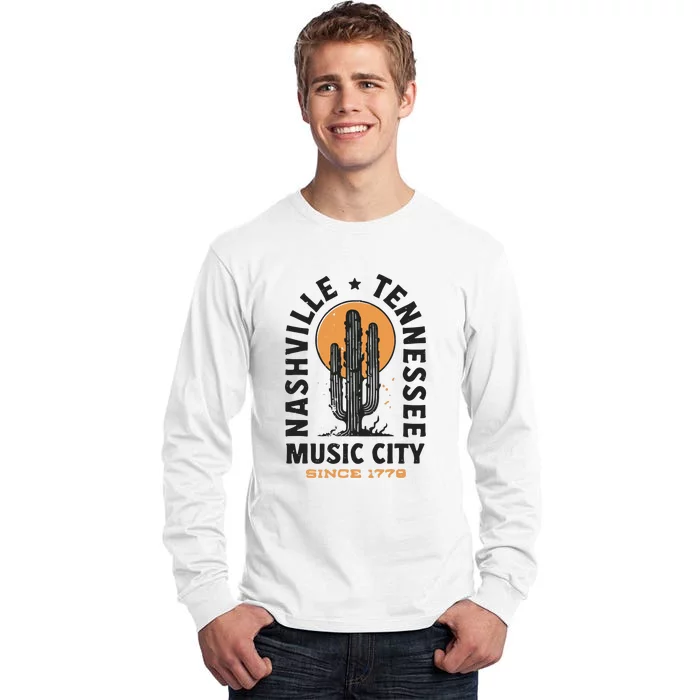 Nashville Cute Nashville Music City Since 1779 Tall Long Sleeve T-Shirt