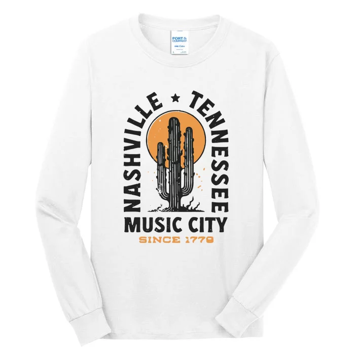 Nashville Cute Nashville Music City Since 1779 Tall Long Sleeve T-Shirt