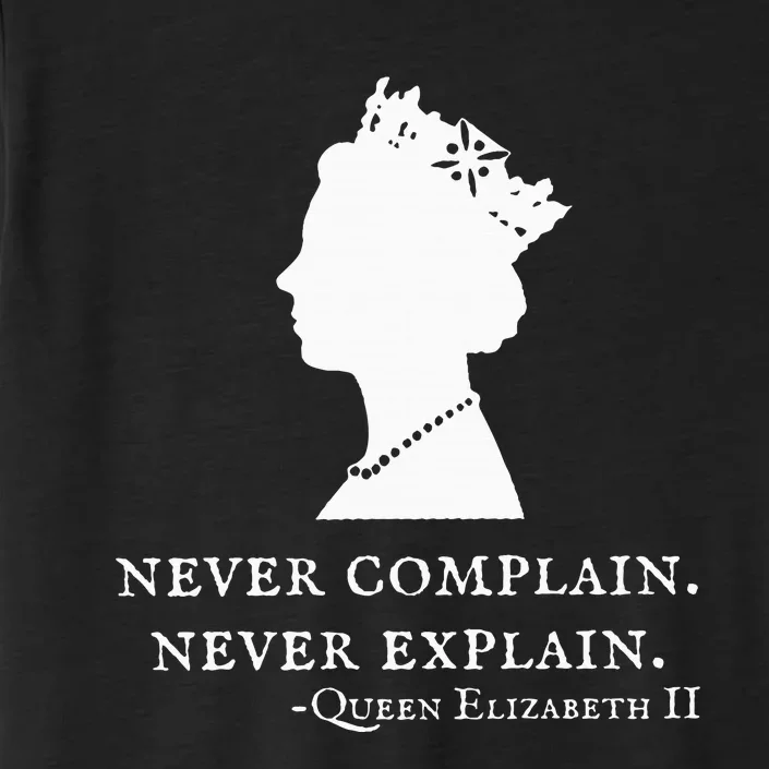 Never Complain Never Explain Queen Ii Elizabeth England ChromaSoft Performance T-Shirt