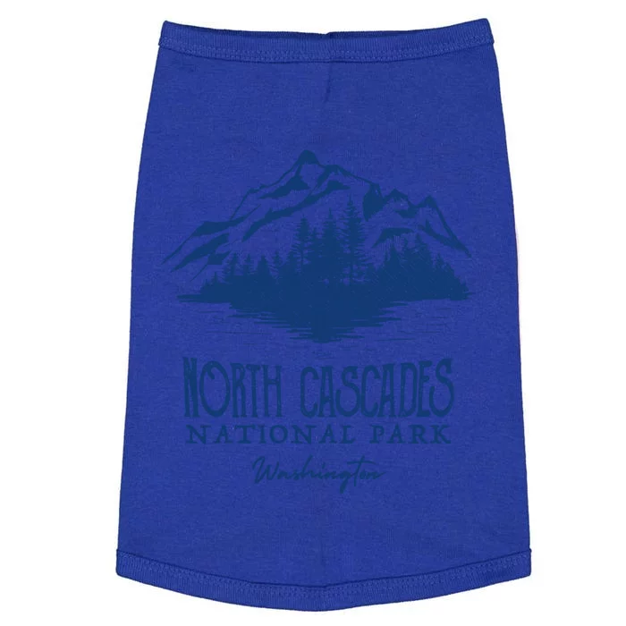 North Cascades National Park Mountain Design Gift Doggie Tank