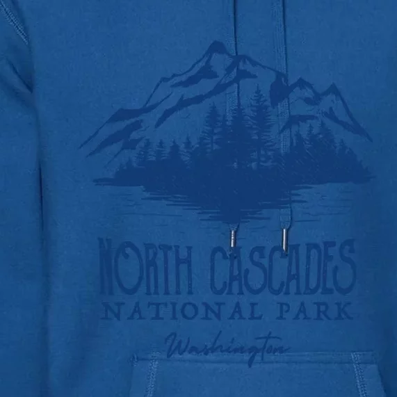 North Cascades National Park Mountain Design Gift Premium Hoodie