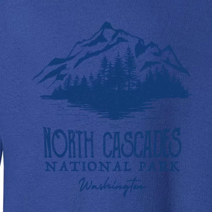 North Cascades National Park Mountain Design Gift Toddler Sweatshirt