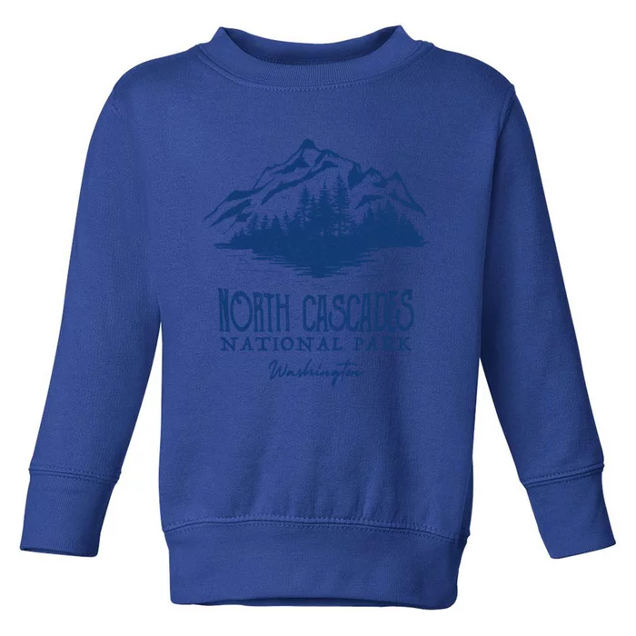 North Cascades National Park Mountain Design Gift Toddler Sweatshirt