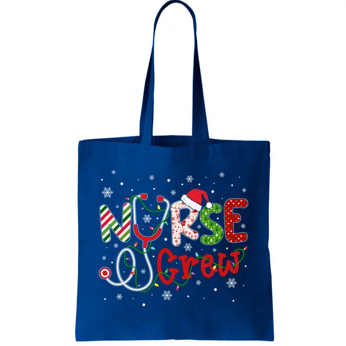 Nurse Christmas Nurse Crew Funny Nursing Christmas Pattern Gift Tote Bag